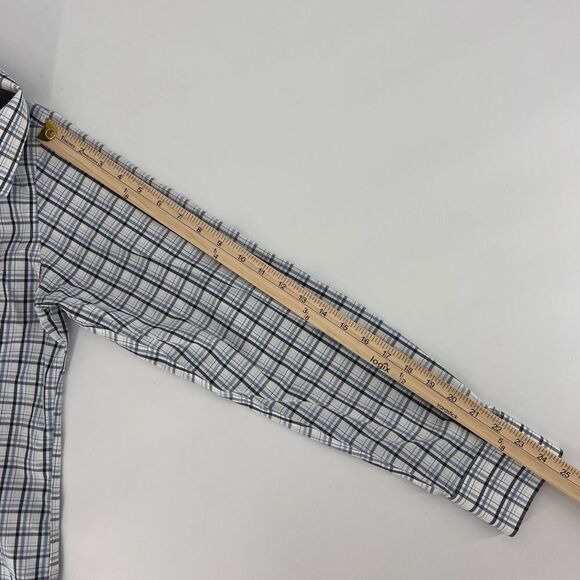 UNTUCKit Shirt Men's Small Blue Plaid Button Up Slim Fit Preppy Casual Men - Picture 10 of 10